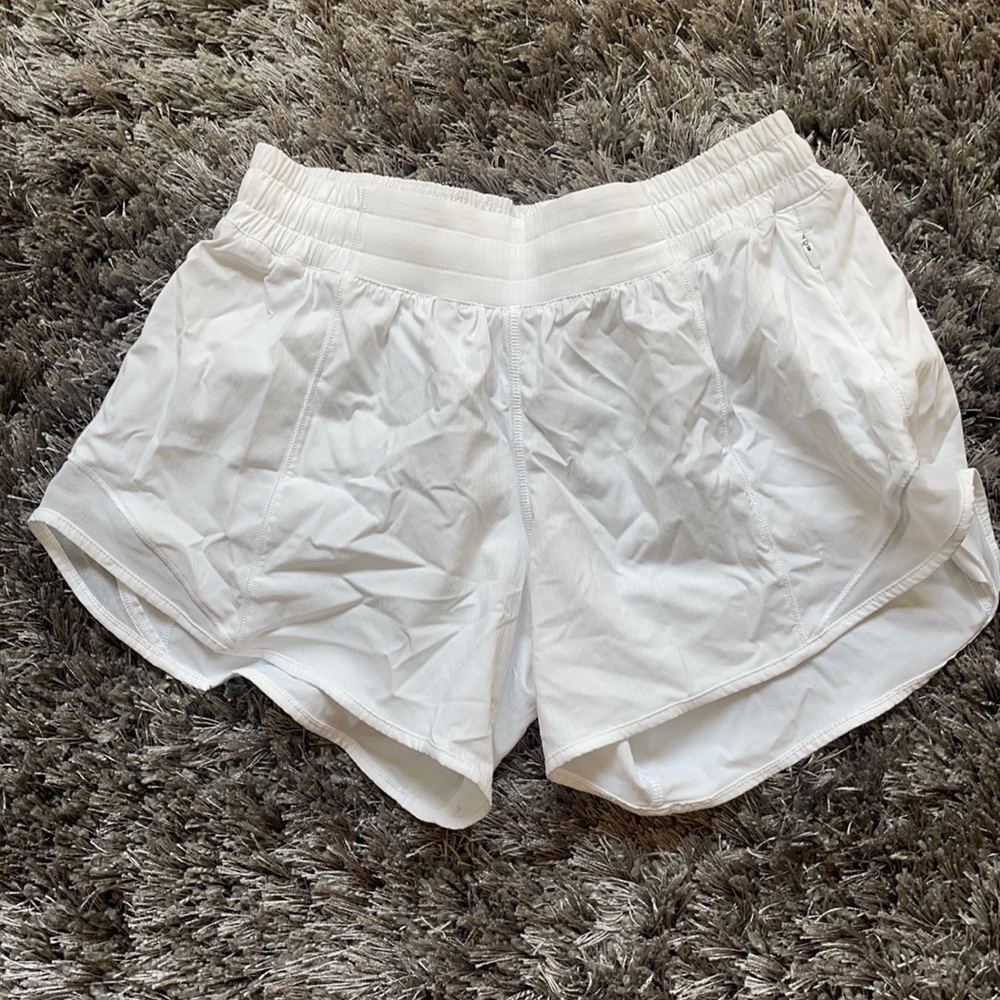 White lululemon shorts size 4 tall